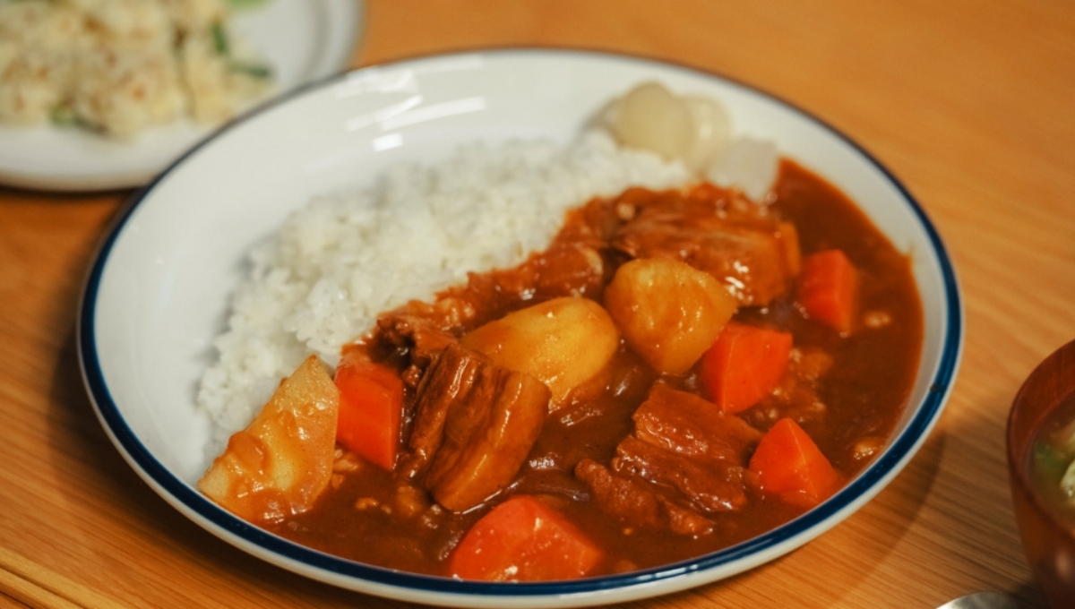 豚バラブロックのカレーライス