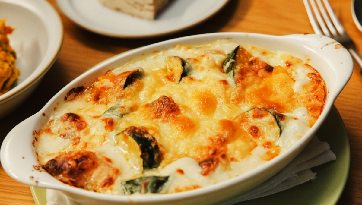 かぼちゃとズッキーニのグラタン