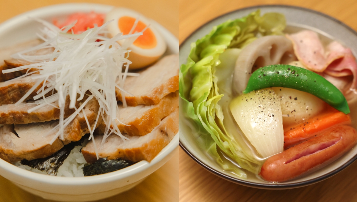 チャーシュー丼＆ポトフ